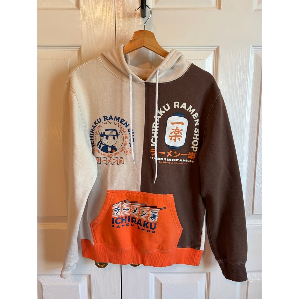 Naruto Shippuden Ichiraku Ramen Shop Colorblock Hoodie BoxLunch Small Brown